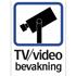 Plastskylt TV/Video-bevakning, A4-storlek