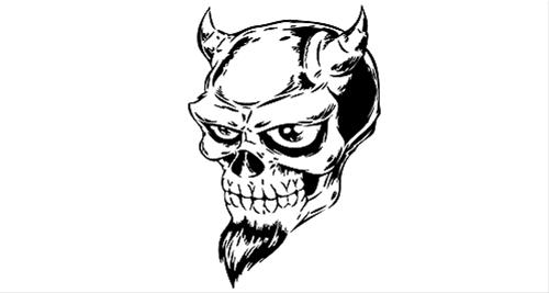 Bild Beard skull - Devil