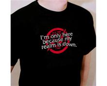 Bild Im only here because my realm is down v2 T-Shirt - S