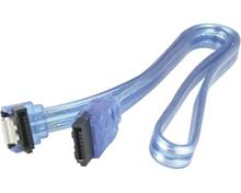 Bild Akasa platt SATA/SAS kabel, UV-kÃ¤nslig, 45cm, blÃ¥ 