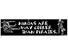 Bild Ninjas cooler than Pirates - KlistermÃ¤rke 