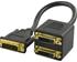 DVI-adapter, Dual Link, 1xDVI-D ha till 2xDVI-D ho 