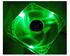 Silent Crystal LED Fan 80mm Green - 3 pack