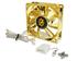 Silent Anodized LED Fan 80mm Gold 