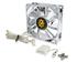 Silent Anodized LED Fan 80mm Silver 