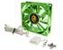 Silent Anodized LED Fan 80mm Green 