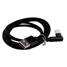 Bild USB Type-C USB-kabel vinklad 1,2m Svart