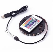 Bild Led Slinga 5050 USB rgb färg Remote 24knappars - 3 meter Vattentät