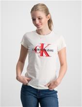Bild Calvin Klein, OVERLAPPING MONOGRAM T-SHIRT, Vit, T-shirts till Tjej, 14 år
