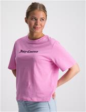 Bild Juicy Couture, Juicy Flocked Boxy Tee, Rosa, T-shirts till Tjej, 14-15 år