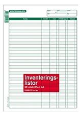 Bild Blankett inventeringslista A4