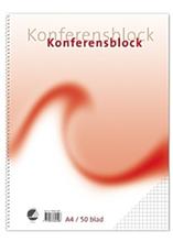 Bild Konferensblock A4 rutat 4 hål 80-80-80mm 