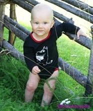Bild Mumin babybody, Svart