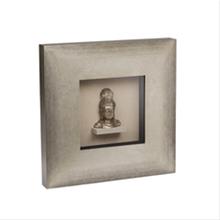 Bild Silverram med inglasad buddha, Tavla för det moderna hemmet