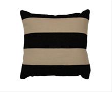 Bild Prydnadskudde med svarta ränder mellan, Modern prydnadskudde