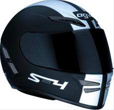 Bild AGV S4 Plain, Svart/Silver