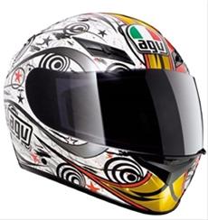 Bild AGV K-3 Asymetry, Vit/Röd/Guld