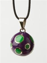 Bild Bola Lila med gröna prickar