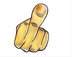 Bild The Finger  Small - Dekal