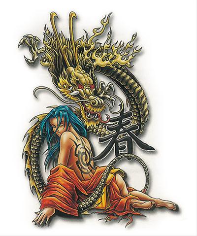 Bild Dragon & Girl - Dekal