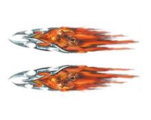 Bild Flaming Tribals + Skulls - 8x30