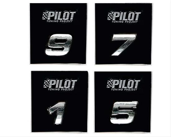 Bild Kromade Siffror Kursiv 0-9