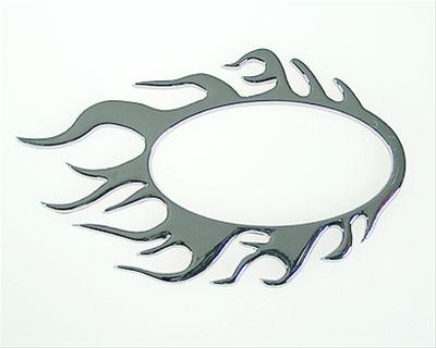 Bild Emblem Chrome Style - Flames Circle