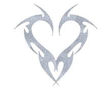 Bild Tribe Heart - CarTattoo Silver Ink
