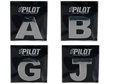 Bild Kromade Bokstäver Relif A-Z