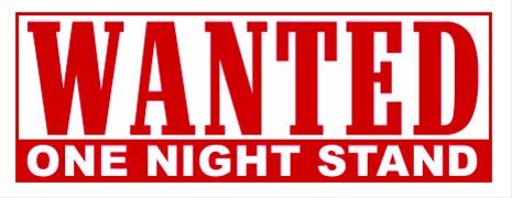 Bild Dekal - Wanted one night...