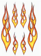 Bild Flames Röda - Stickers