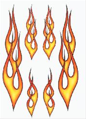 Bild Flames Röda - Stickers