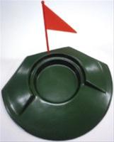 Bild Puttkopp i plast med röd flagga