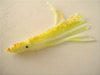 Bild Havsfiske bläckfisk 12 cm, vit/gul/orange/glitter