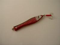 Bild Havsfiskepilk 37:an, röd fluo/silver, 200 gr