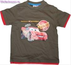 Bild Cars t-shirt, Mörkbrun/Röd