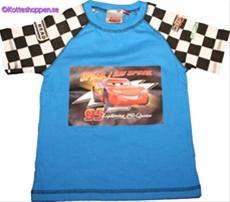 Bild Cars t-shirt, Klarblå/Vit