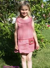 Bild Pippi Långstrump Volangklänning, Röd/Vit rutig