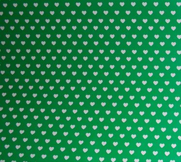 Bild Grönt med vita hjärtan