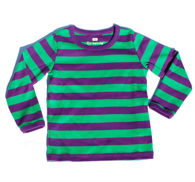 Bild Katvig-Långarmad T-shirt grön/lila