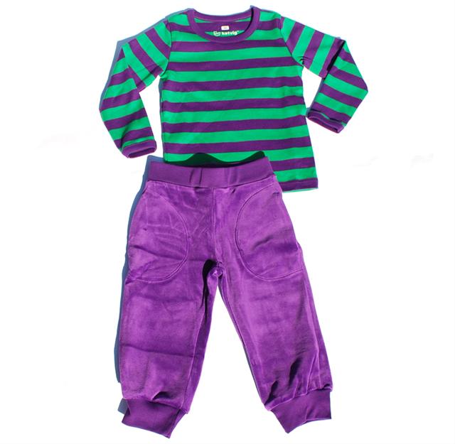 Bild Katvig-Velourbyxor lila