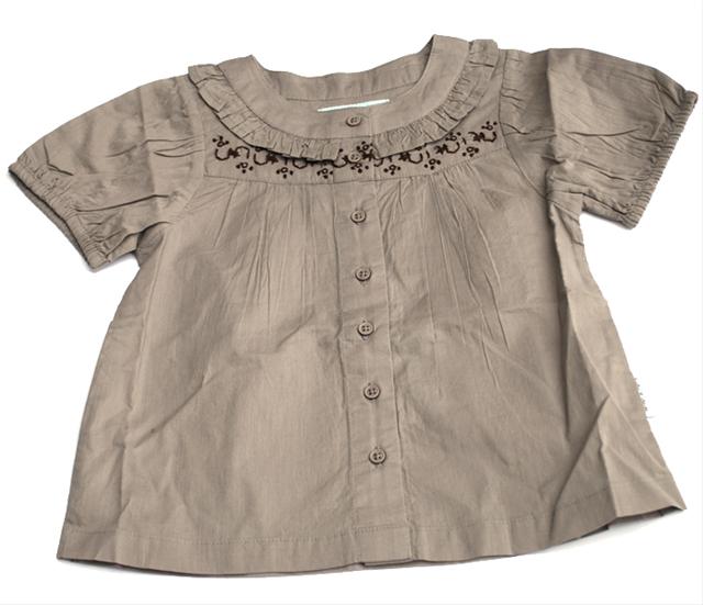 Bild Mini a ture--Grå blus med broderi storlek 98