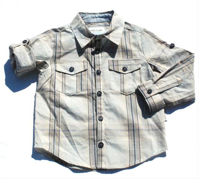 Bild Mini a ture--Ljusblå skjorta storlek 98