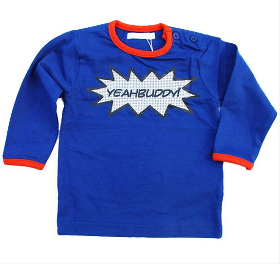 Bild MinyMo--Blå tröja med serietryck