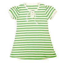 Bild Moonkids - Vit/grön randig klänning storlek 92