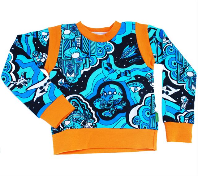 Bild Plastisock-Rymdtröja i collegetyg