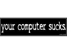 Bild Your Computer Sucks - KlistermÃ¤rke 