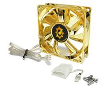 Bild Silent Anodized LED Fan 80mm Gold 