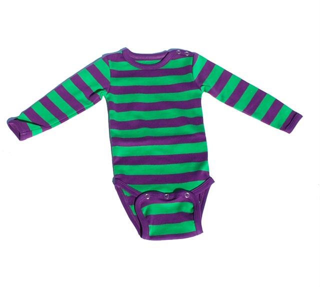Bild Katvig-Body grön/lila storlek 80