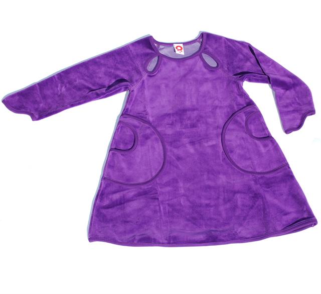 Bild Katvig-Klänning i velour, lila storlek 116